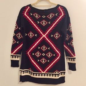 Lauren Ralph Lauren Aztec Sweater Black and Red